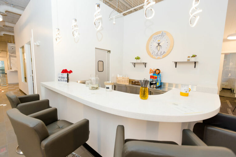 The Enclave Salon Suites cafe area